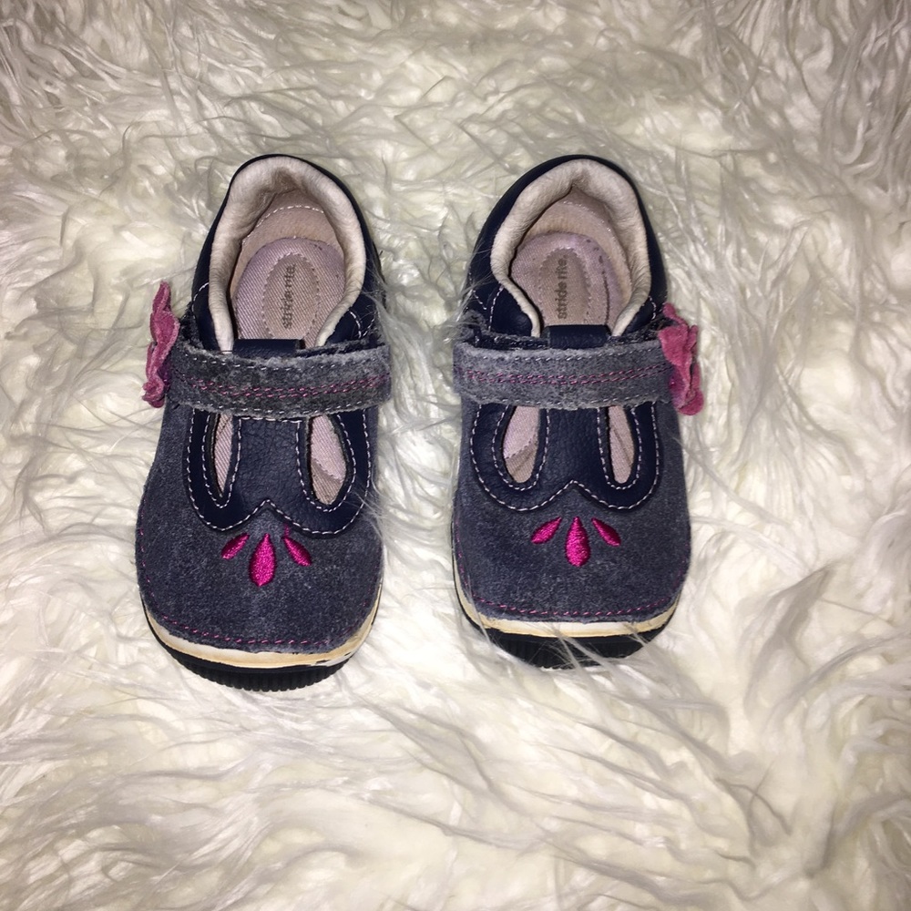 Teagan Stride Rite Blue Shoes, 6W